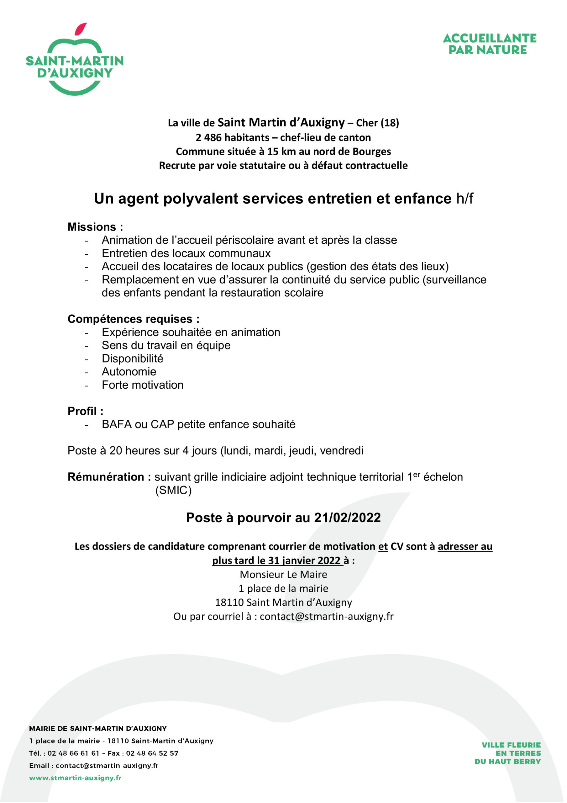 Offre emploi 2022