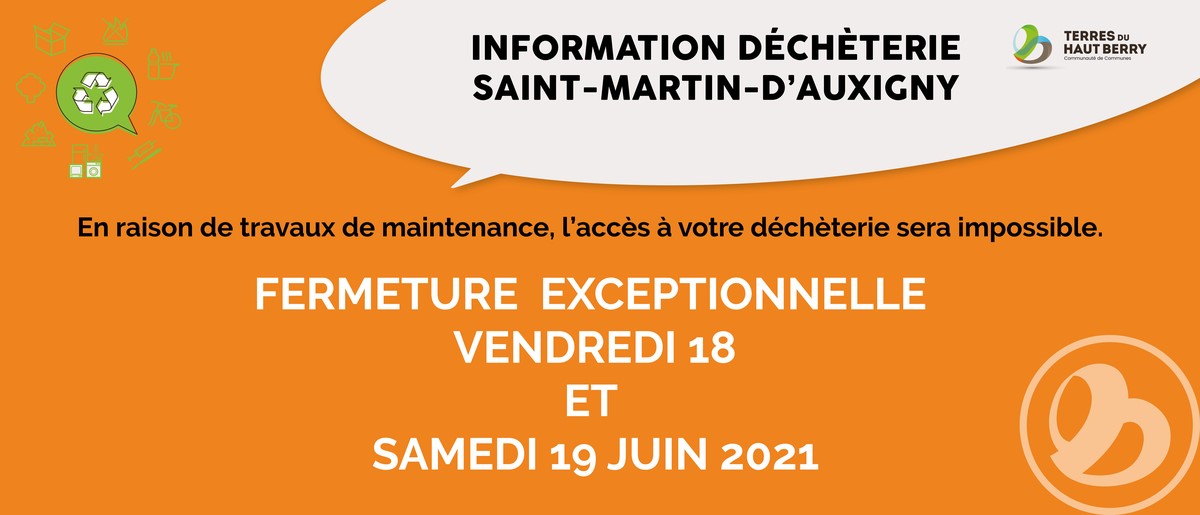 Info fermeture déchètterie