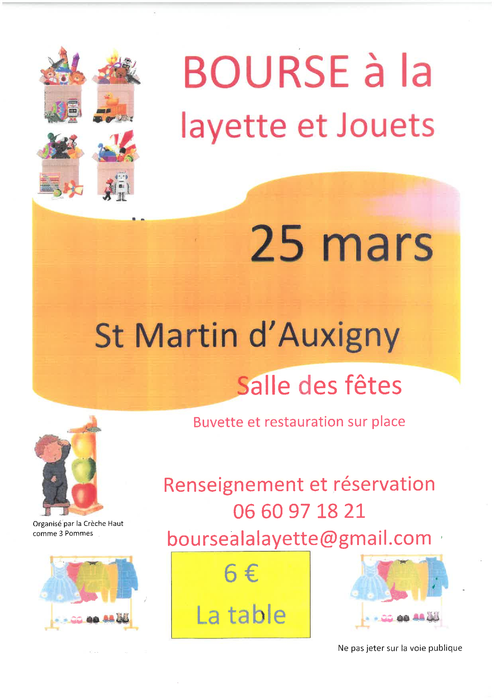 Bourse à la layette et jouets
