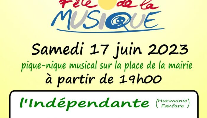 Fête de la musique samedi 17 juin