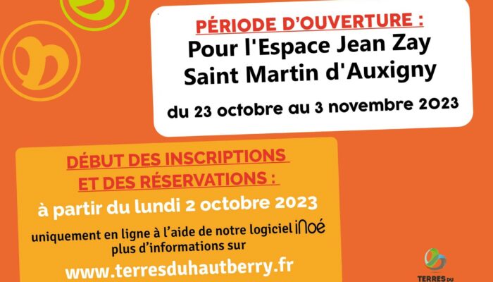Centre de loisirs Espace Jean-Zay : vacances d’automne