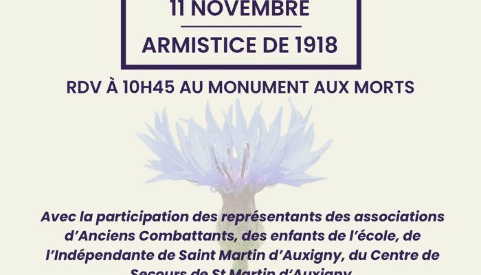 Commémoration de l’Armistice du 11 novembre