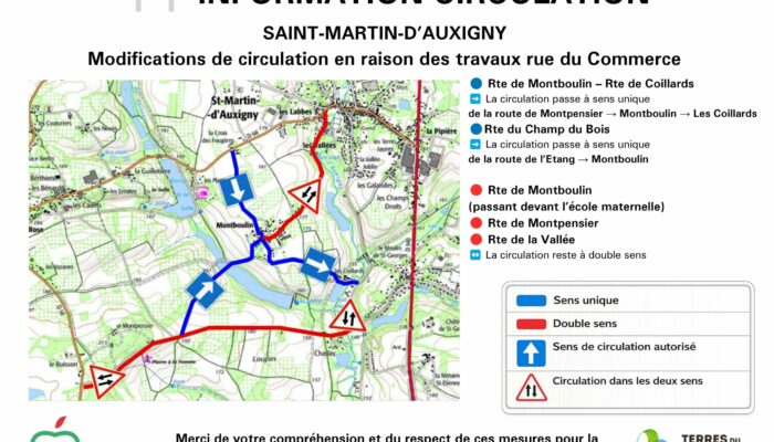 Modification temporaires de circulation