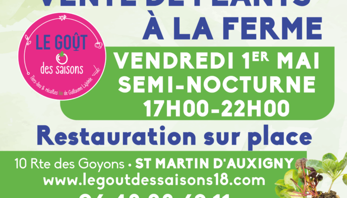 Vente de plants à la ferme en semi-nocturne