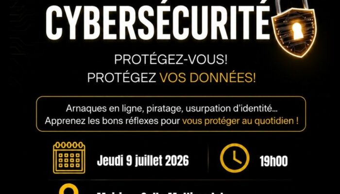 Conférence Cybersécurité : apprenez à protéger vos données au quotidien