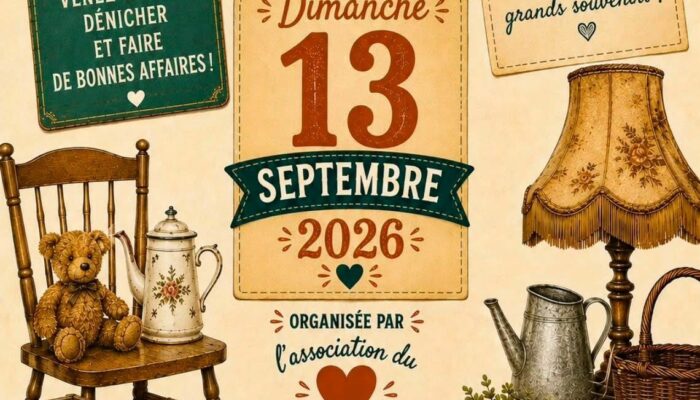 Brocante de l&rsquo;association « Le Grand Coeur de Lololamala »